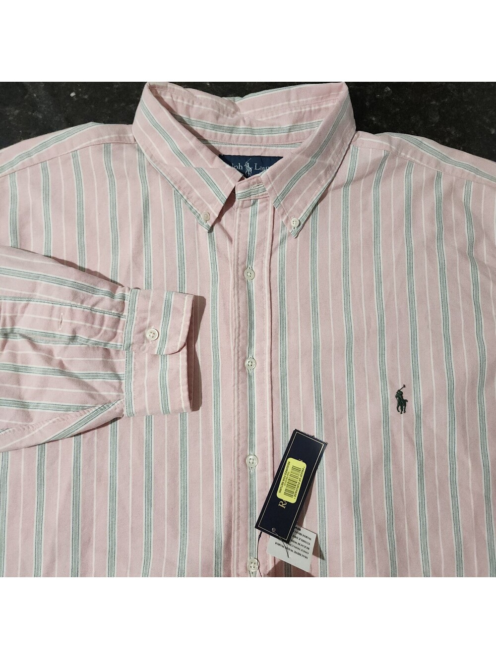 NWT Polo Ralph Lauren Classic Fit Pin Striped Button Down Oxford Mens 2XB Preppy